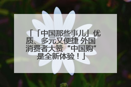 「中国那些事儿」优质、多元又便捷 外国消费者大赞“中国购”是全新体验！