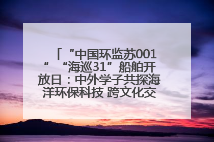 “中国环监苏001”“海巡31”船舶开放日：中外学子共探海洋环保科技 跨文化交流筑牢“蓝色”友谊