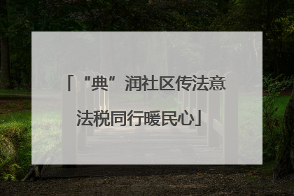 “典”润社区传法意 法税同行暖民心