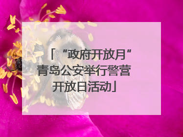 “政府开放月”青岛公安举行警营开放日活动