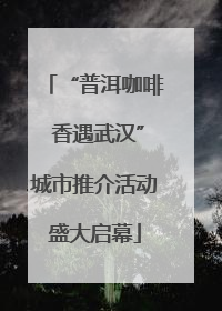 “普洱咖啡 香遇武汉”城市推介活动盛大启幕