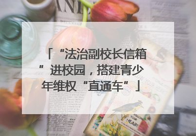 “法治副校长信箱”进校园，搭建青少年维权“直通车”