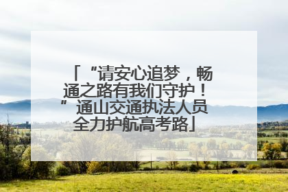 “请安心追梦，畅通之路有我们守护！”通山交通执法人员全力护航高考路