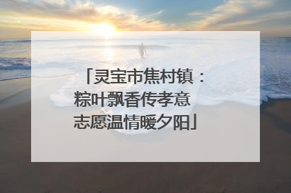 灵宝市焦村镇：粽叶飘香传孝意 志愿温情暖夕阳