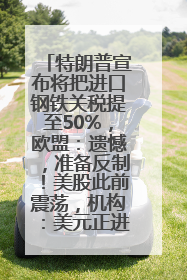 特朗普宣布将把进口钢铁关税提至50%，欧盟：遗憾，准备反制！美股此前震荡，机构：美元正进入熊市