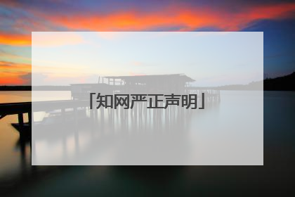 知网严正声明