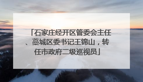 石家庄经开区管委会主任、藁城区委书记王锦山，转任市政府二级巡视员