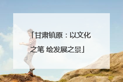 甘肃镇原：以文化之笔 绘发展之景