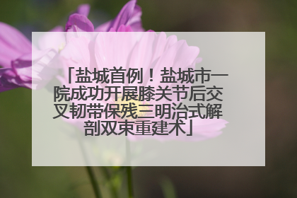 盐城首例！盐城市一院成功开展膝关节后交叉韧带保残三明治式解剖双束重建术