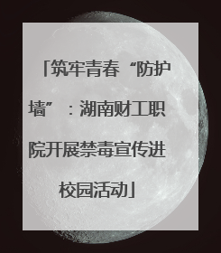 筑牢青春“防护墙”：湖南财工职院开展禁毒宣传进校园活动