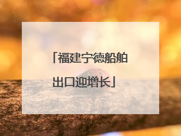 福建宁德船舶出口迎增长