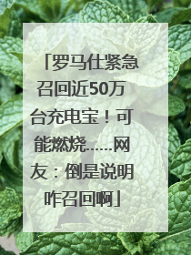罗马仕紧急召回近50万台充电宝！可能燃烧……网友：倒是说明咋召回啊