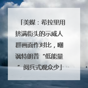 美媒：希拉里用挤满街头的示威人群画面作对比，嘲讽特朗普“低能量”阅兵式观众少