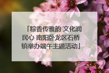 粽香传雅韵 文化润民心 南阳卧龙区石桥镇举办端午主题活动
