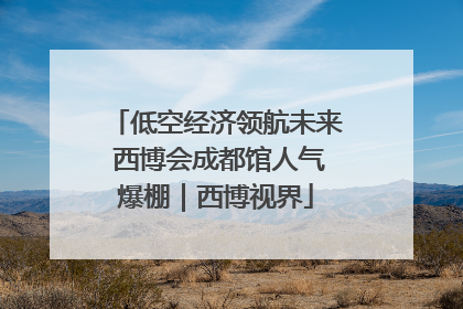 低空经济领航未来 西博会成都馆人气爆棚｜西博视界