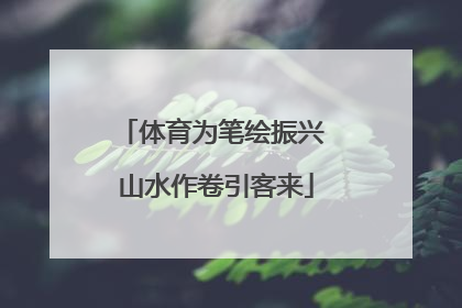 体育为笔绘振兴 山水作卷引客来