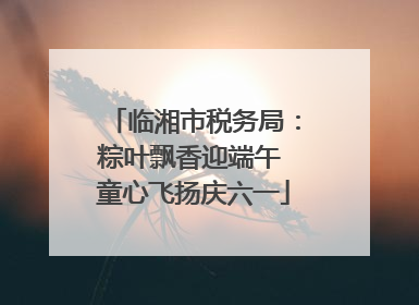 临湘市税务局：粽叶飘香迎端午 童心飞扬庆六一