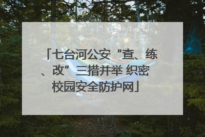 七台河公安“查、练、改”三措并举 织密校园安全防护网