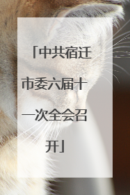 中共宿迁市委六届十一次全会召开