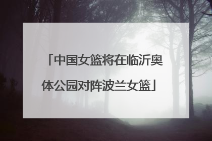 中国女篮将在临沂奥体公园对阵波兰女篮
