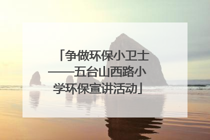 争做环保小卫士——五台山西路小学环保宣讲活动