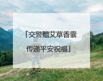 交警赠艾草香囊 传递平安祝福