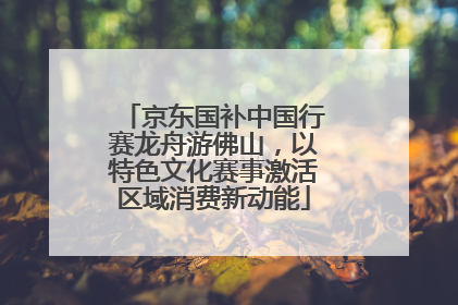 京东国补中国行赛龙舟游佛山，以特色文化赛事激活区域消费新动能