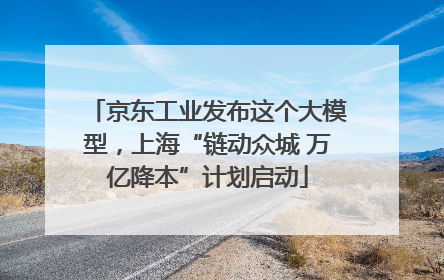 京东工业发布这个大模型，上海“链动众城 万亿降本”计划启动