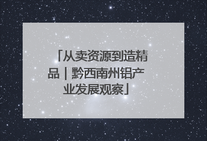 从卖资源到造精品｜黔西南州铝产业发展观察