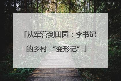 从军营到田园：李书记的乡村 “变形记”