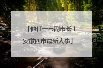 他任一市副市长！安徽四市最新人事