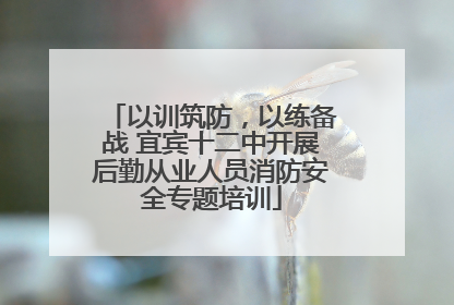 以训筑防，以练备战 宜宾十二中开展后勤从业人员消防安全专题培训
