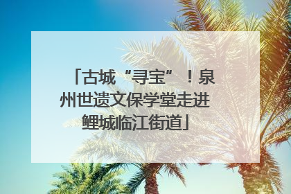 古城“寻宝”！泉州世遗文保学堂走进鲤城临江街道
