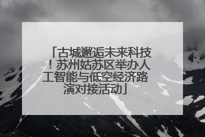 古城邂逅未来科技！苏州姑苏区举办人工智能与低空经济路演对接活动