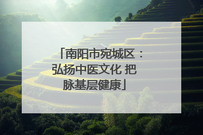 南阳市宛城区：弘扬中医文化 把脉基层健康