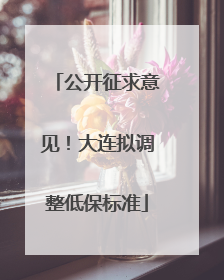 公开征求意见！大连拟调整低保标准