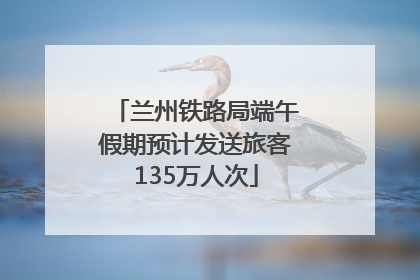 兰州铁路局端午假期预计发送旅客135万人次