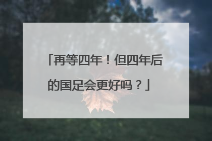 再等四年！但四年后的国足会更好吗？