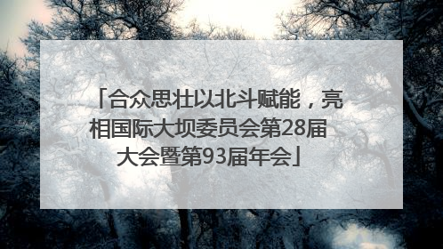 合众思壮以北斗赋能，亮相国际大坝委员会第28届大会暨第93届年会