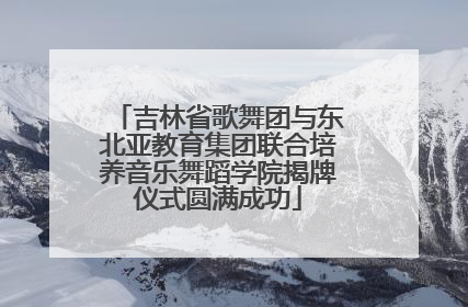吉林省歌舞团与东北亚教育集团联合培养音乐舞蹈学院揭牌仪式圆满成功