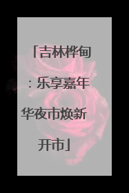吉林桦甸：乐享嘉年华夜市焕新开市