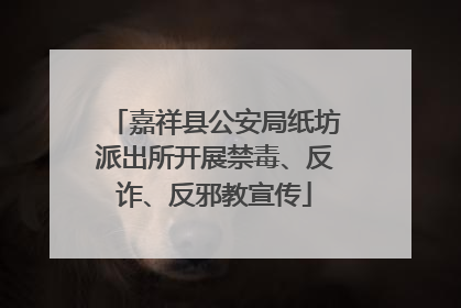 嘉祥县公安局纸坊派出所开展禁毒、反诈、反邪教宣传