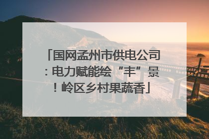 国网孟州市供电公司：电力赋能绘“丰”景！岭区乡村果蔬香
