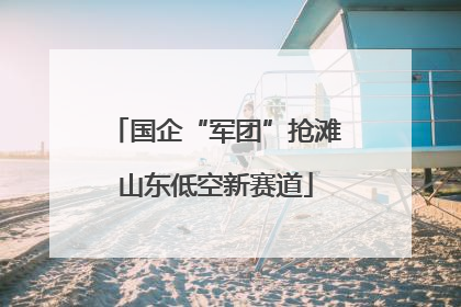 国企“军团”抢滩山东低空新赛道