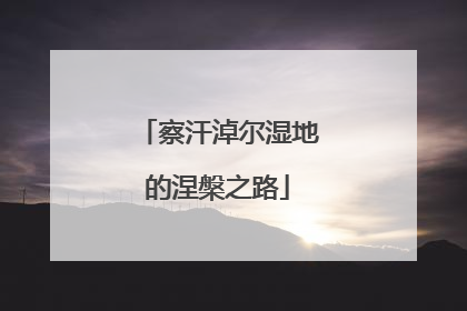察汗淖尔湿地的涅槃之路