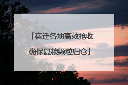 宿迁各地高效抢收 确保夏粮颗粒归仓