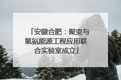 安徽合肥：聚变与氢氨能源工程应用联合实验室成立
