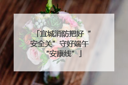 宜城消防把好“安全关”守好端午“安康线”