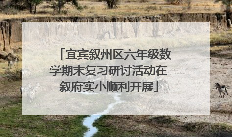宜宾叙州区六年级数学期末复习研讨活动在叙府实小顺利开展