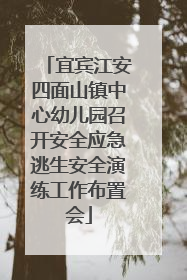 宜宾江安四面山镇中心幼儿园召开安全应急逃生安全演练工作布置会